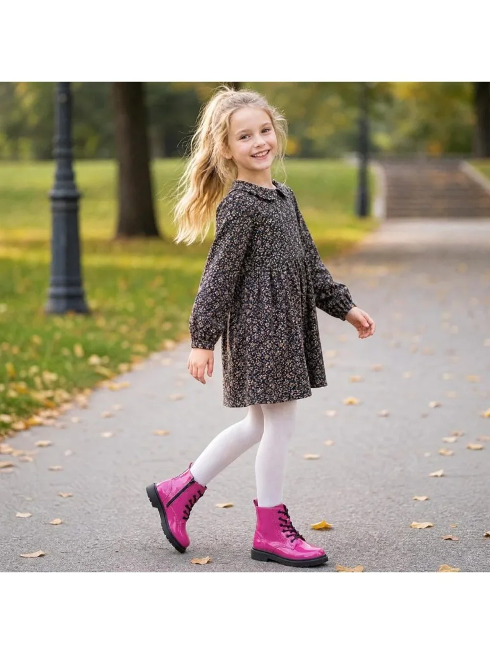 Unisex Kids Combat Boots with Zipper | Lace-Up, Slip-Resistant, Stylish